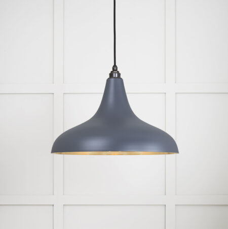 Smooth Brass Frankley Pendant in Slate | 49722SSL
