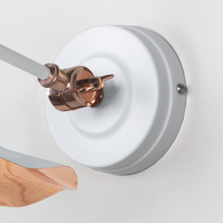 Smooth Copper Flora Wall Light in Flock | 49723SF - Image 5