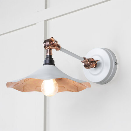 Smooth Copper Flora Wall Light in Flock | 49723SF