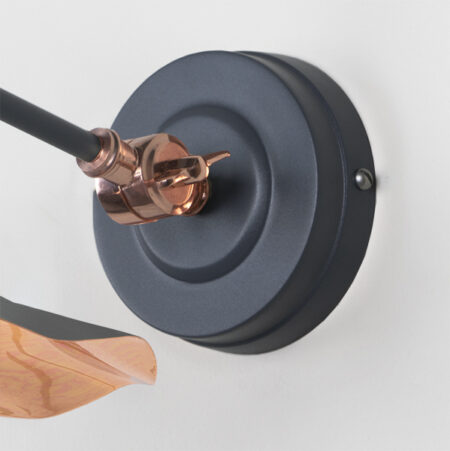 Smooth Copper Flora Wall Light in Slate | 49723SSL - Image 5