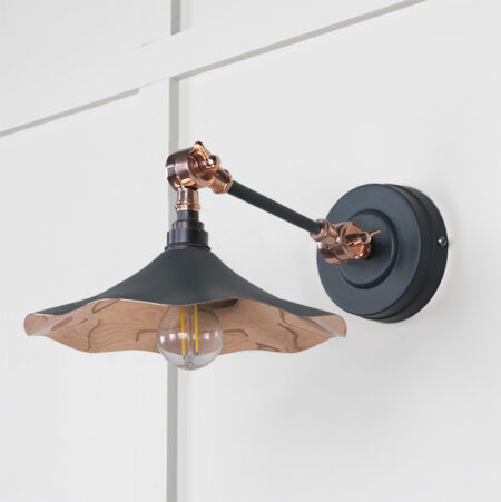 From the Anvil Smooth Copper Flora Wall Light in Soot - Image 2
