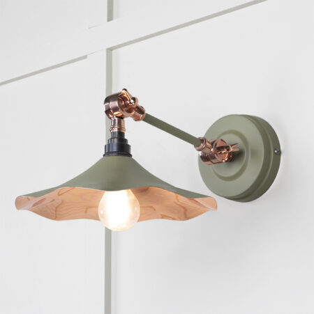 Smooth Copper Flora Wall Light in Tump | 49723STU