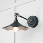 Smooth Nickel Flora Wall Light in Dingle | 49724SDI