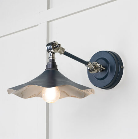From the Anvil Smooth Nickel Flora Wall Light in Dusk