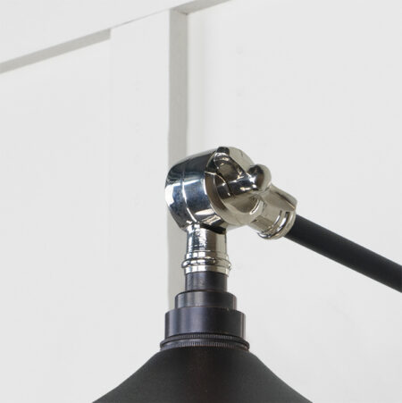 Smooth Nickel Flora Wall Light in Elan Black | 49724SEB - Image 4