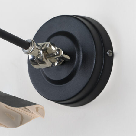 Smooth Nickel Flora Wall Light in Elan Black | 49724SEB - Image 5