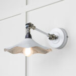 Smooth Nickel Flora Wall Light in Flock | 49724SF