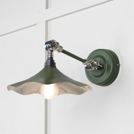 Smooth Nickel Flora Wall Light in Heath | 49724SH