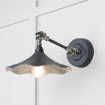 Smooth Nickel Flora Wall Light in Slate | 49724SSL
