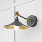 Smooth Brass Flora Wall Light in Bluff | 49725SBL