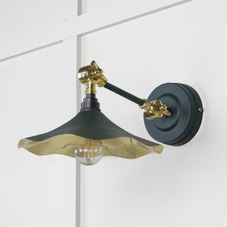 Smooth Brass Flora Wall Light in Dingle | 49725SDI - Image 2