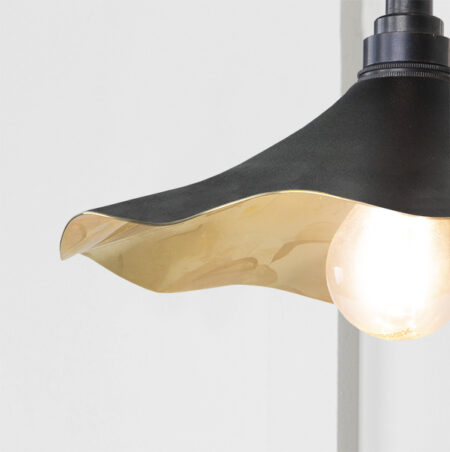 Smooth Brass Flora Wall Light in Elan Black | 49725SEB - Image 3