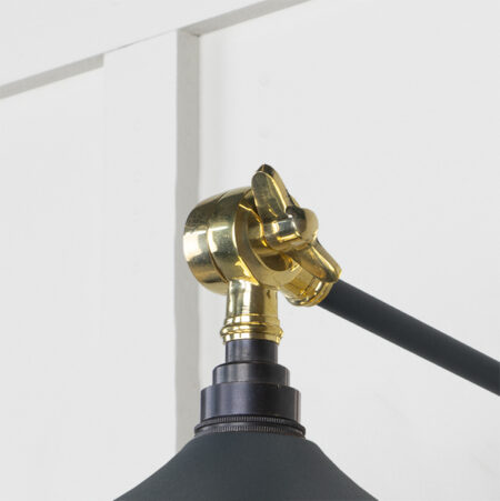 From the Anvil Smooth Brass Flora Wall Light in Soot - Image 4