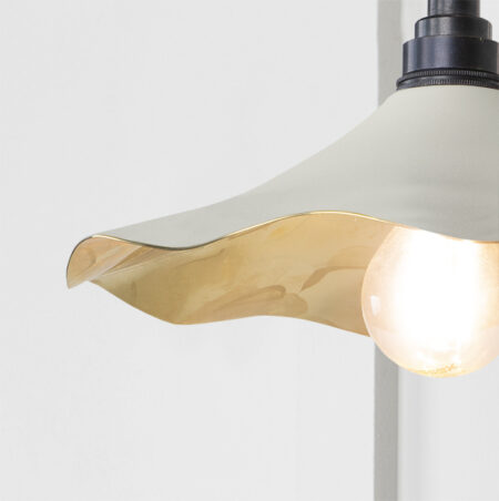 Smooth Brass Flora Wall Light in Teasel | 49725STE - Image 3