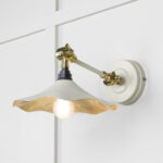 Smooth Brass Flora Wall Light in Teasel | 49725STE