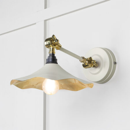 Smooth Brass Flora Wall Light in Teasel | 49725STE