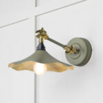 Smooth Brass Flora Wall Light in Tump | 49725STU