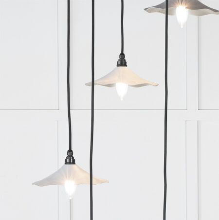 Smooth Nickel Flora Cluster Pendant in Birch | 49727SBI - Image 3