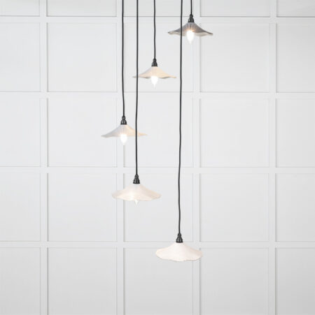Smooth Nickel Flora Cluster Pendant in Birch | 49727SBI