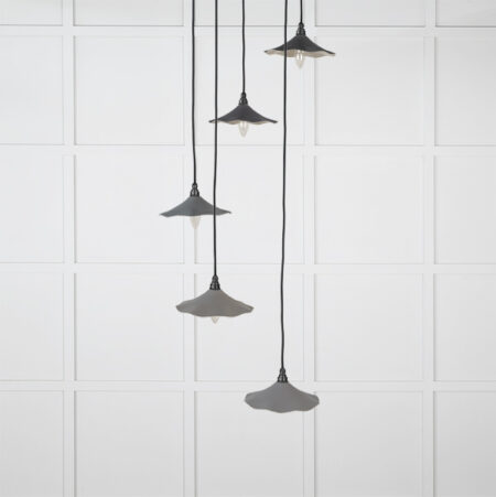 Smooth Nickel Flora Cluster Pendant in Bluff | 49727SBL - Image 2