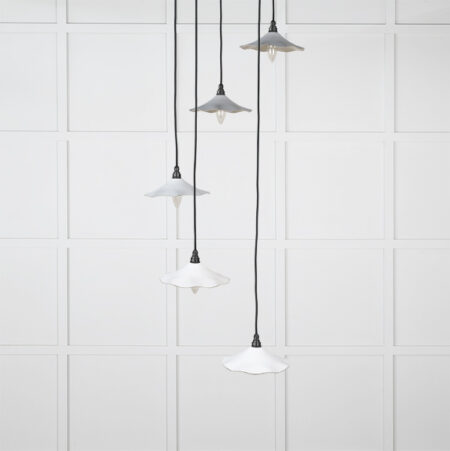 Smooth Nickel Flora Cluster Pendant in Flock | 49727SF - Image 2