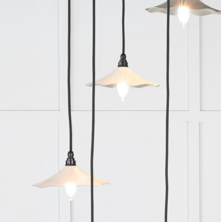 Smooth Nickel Flora Cluster Pendant in Teasel | 49727STE - Image 3