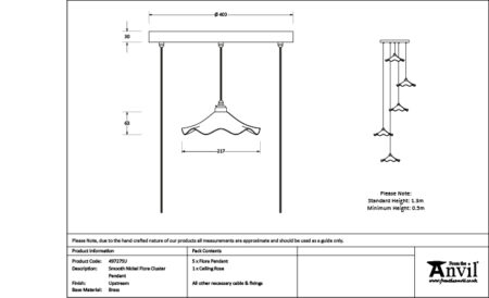 Smooth Nickel Flora Cluster Pendant in Upstream | 49727SU - Image 5