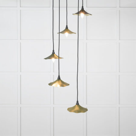 Smooth Brass Flora Cluster Pendant in Heath | 49728SH
