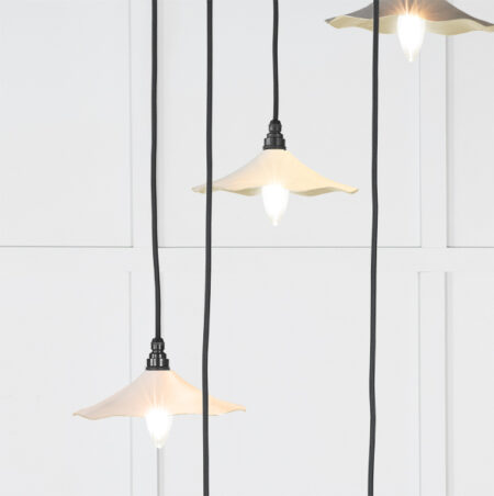 Smooth Brass Flora Cluster Pendant in Teasel | 49728STE - Image 3