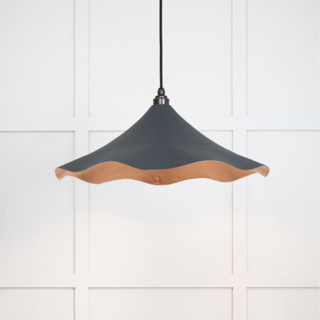 Smooth Copper Flora Pendant in Soot | 49729SSO