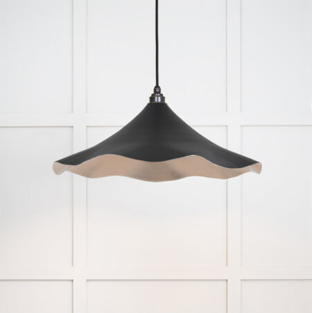 Smooth Nickel Flora Pendant in Elan Black | 49730SEB
