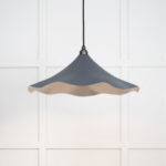 Smooth Nickel Flora Pendant in Slate | 49730SSL
