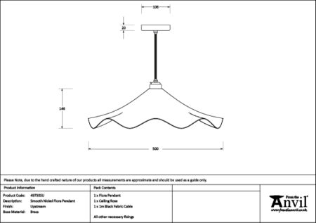 Smooth Nickel Flora Pendant in Upstream | 49730SU - Image 7