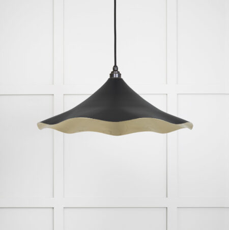 Smooth Brass Flora Pendant in Elan Black | 49731SEB - Image 2