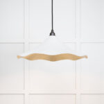 Smooth Brass Flora Pendant in Flock | 49731SF
