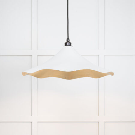 Smooth Brass Flora Pendant in Flock | 49731SF