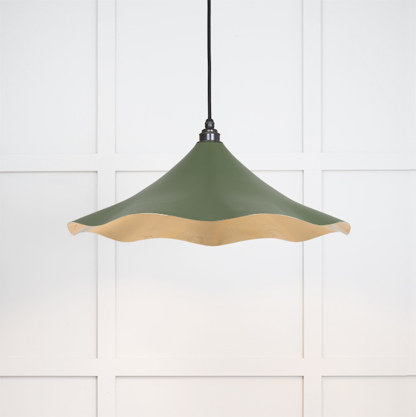 Smooth Brass Flora Pendant in Heath | 49731SH