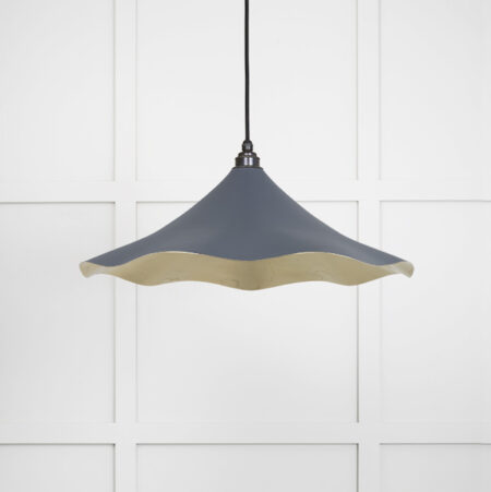Smooth Brass Flora Pendant in Slate | 49731SSL - Image 2