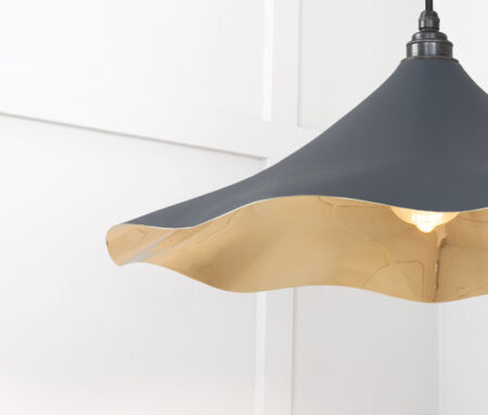 Smooth Brass Flora Pendant in Soot | 49731SSO - Image 5