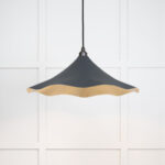 Smooth Brass Flora Pendant in Soot | 49731SSO