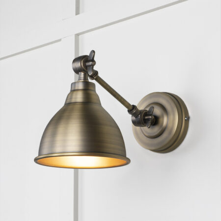 Aged Brass Brindley Wall Light | 49733