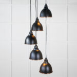 Smooth Copper Brindley Cluster Pendant in Elan Black | 49736SEB