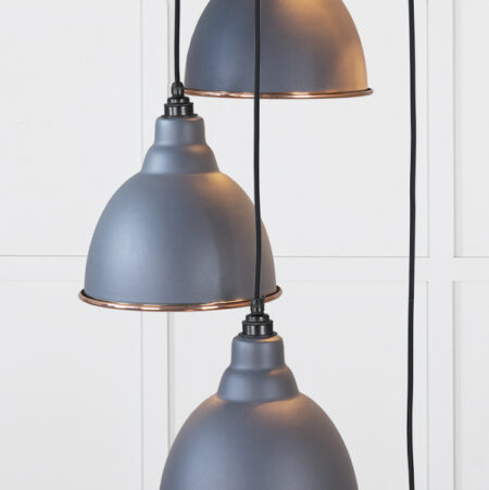 Smooth Copper Brindley Cluster Pendant in Slate | 49736SSL - Image 4