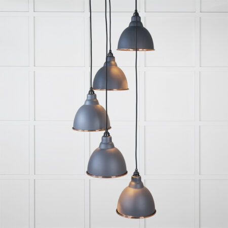 Smooth Copper Brindley Cluster Pendant in Slate | 49736SSL