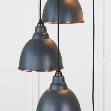 Smooth Copper Brindley Cluster Pendant in Soot | 49736SSO - Image 4