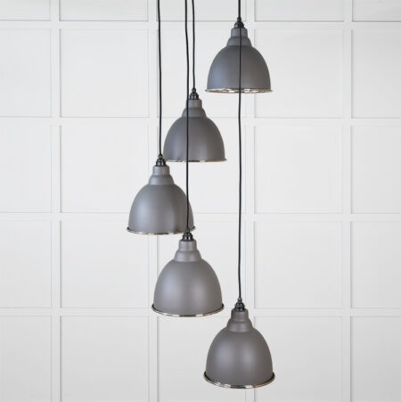 Smooth Nickel Brindley Cluster Pendant in Bluff | 49737SBL - Image 2