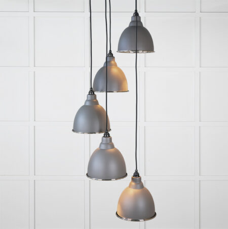 Smooth Nickel Brindley Cluster Pendant in Bluff | 49737SBL