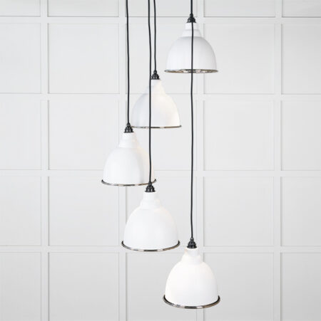 Smooth Nickel Brindley Cluster Pendant in Flock | 49737SF
