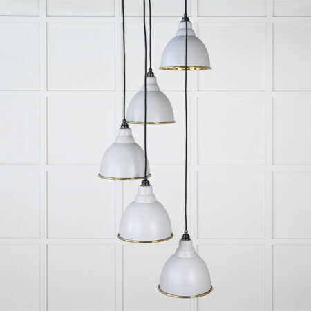 From the Anvil Smooth Brass Brindley Cluster Pendant in Birch - Image 2