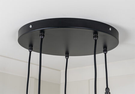 From the Anvil Smooth Brass Brindley Cluster Pendant in Birch - Image 5